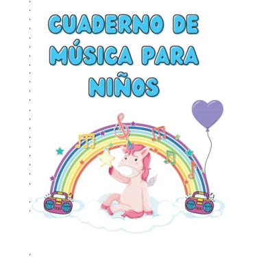 Imagem de Cuaderno de música para niños: Cuaderno de musica, pauta ancha (grande) de 12 pentagramas por página, A4, Cuaderno de pentagramas para escribir ... - Regalo para niñas que aman la música.