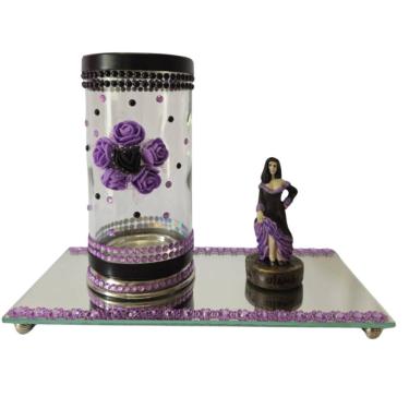 Imagem de Kit Altar Porta Vela e Escultura Pomba Gira Exu - Selecione