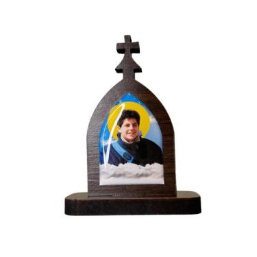 Imagem de Mini Capela do Beato Carlo Acutis em MDF 7cm - Lírio do vale