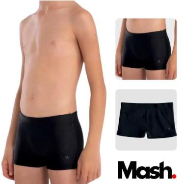 Imagem de Sunga Boxer Box Infantil Kids Mash Moda Praia Para Meninos, Preto, P