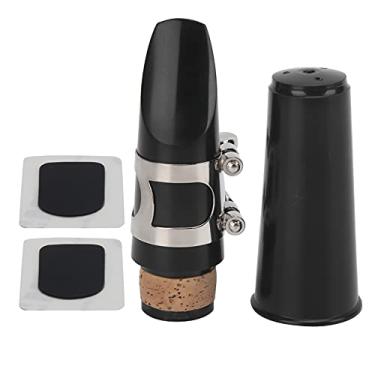 Imagem de Kit de Bocal para Clarinete Com Ligadura Inclui Tampa de Clipe de Plástico, Uma Palheta e 2 Almofadas para Iniciantes e Treinadores (BLACK)