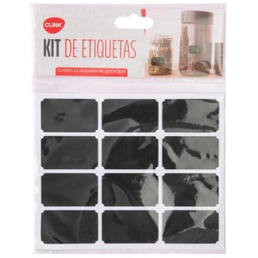 Imagem de Kit 120 Etiquetas Adesivos para Frasco e Garrafa Lousa Reutilizavel - 