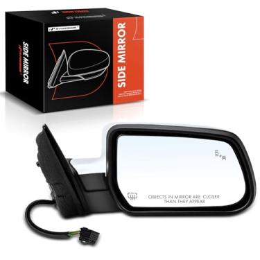Imagem de A-Premium Espelho retrovisor elétrico lateral do passageiro - compatível com Chevrolet Equinox & GMC Terrain, 2010-2014 - Espelho retrovisor externo cromado dobrável manual aquecido - Substituição #