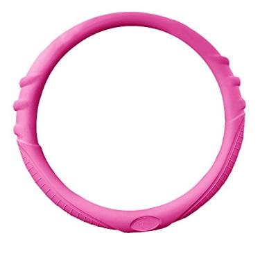 Imagem de FH Group Capa para volante FH3003HOTPINK rosa choque (silicone W. Grip & Pattern Massaging grip Hot Pink Color-Fit Most Car Truck Sv or Van)