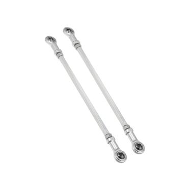 Imagem de INFINAUTO 2 peças de 238 mm de comprimento 8 mm de diâmetro de furo ajustável junta esférica para quadriciclo elétrico 49cc Go Kart acessório coluna de direção suspensão de direção tom prateado design