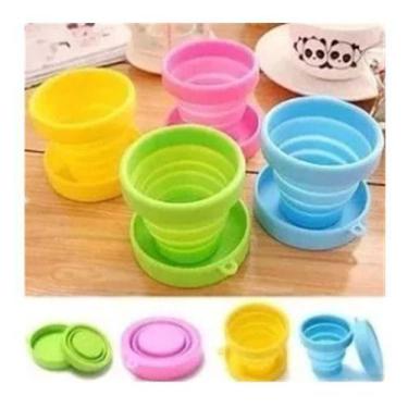 Imagem de Copo Dobrável De Silicone Retrátil Dobrável P/entrega - OEM, Rosa