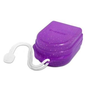 Imagem de Caixinha para Aparelho com * GLITTER * Lysanda 1 unidade, roxo com gli