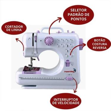 Imagem de Máquina De Costura Importway 12 Pontos Iwmc-505 - Bivolt, Bivolt