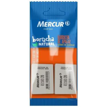 Imagem de Borracha Escolar Branca Record 20 Com 2 Unidades Mercur