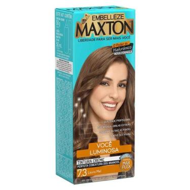Imagem de Kit Prático Tintura Creme Maxton 7.3 Louro Mel - Embelleze