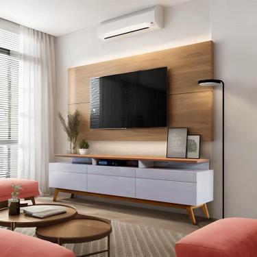 Imagem de Rack Savana Off White e Nature 180 cm