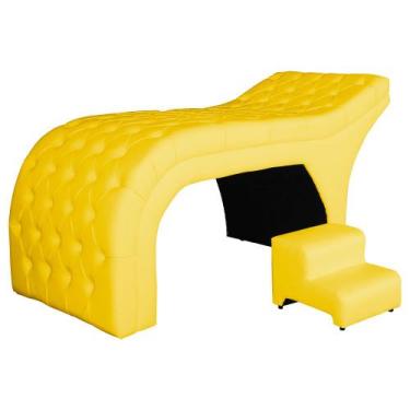 Imagem de Maca Estofada Estética Capitonê 70 cm material sintético Amarelo - FM 