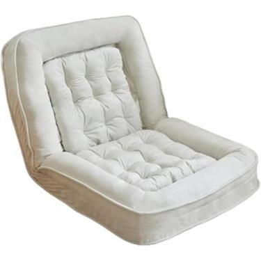 Imagem de Sofá-cama preguiçoso, cadeira de jogos dobrável com encosto alto, almofada macia, facilmente dobrável, sofá pufe para adolescentes adultos, adequado para quarto, escritório, sala de estar, pessoas,