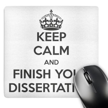 Imagem de 3dRose Mouse pad Keep Calm and Finish Your Dissertation branco e cinza (mp_193304_1)