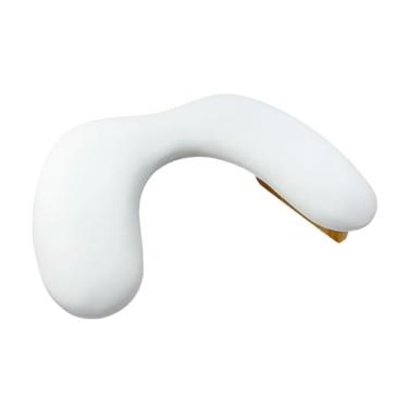 Imagem de harayaa Almofada para apoio de braço e unha, base de madeira, mesa, estação de mesa, descanso para as mãos, almofada para apoio de palma para meninas, Branco