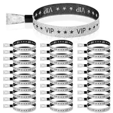 Imagem de Tigeen 100 pulseiras VIP de pano para eventos, festas, pulseiras VIP para feiras de concertos de casamento, 0.59 x 13.78 inches, tecido, Sem Pedra Preciosa