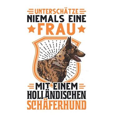 Imagem de Hollandse Herder Notizbuch: Hollandse Herder Frau Holländischer Schäferhund / 6x9 Zoll / 120 gepunktete Seiten Seiten
