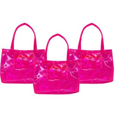 Imagem de Kit 3 Bolsa De Praia Sacola Piscina Transparente Impermeável Verão  - 