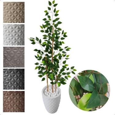 Imagem de Bambu Da Sorte 150cm Planta Artificial Com Vaso Decorativo - Flor de M