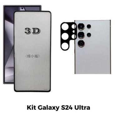 Imagem de Película 3D de Vidro + Película de Câmera para Samsung Galaxy S24 Ultr