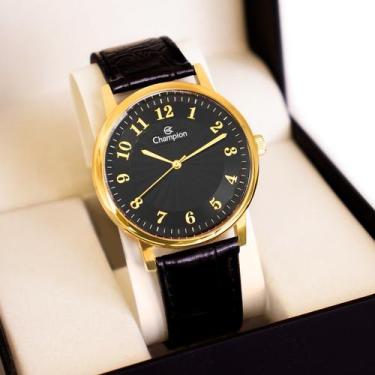 Imagem de Relógio Masculino Champion Analógico Couro Preto CN20560P