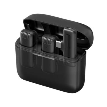 Imagem de Microfone Lapela Sem Fio Duplo Profissional para iPhone 15 e 16 Tipo-C
