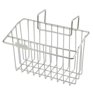 Imagem de Cesta suspensa para pia, suporte de esponja, drenagem de esponja, cesta suspensa de pia de aço inoxidável para rolha de pia e sabão, organizador de pia de aço inoxidável