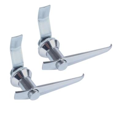 Imagem de JIQI 2 travas de botão de alavanca de metal para armários industriais de rede, armários de comutação, armários de aço e portas de gabinetes de rack