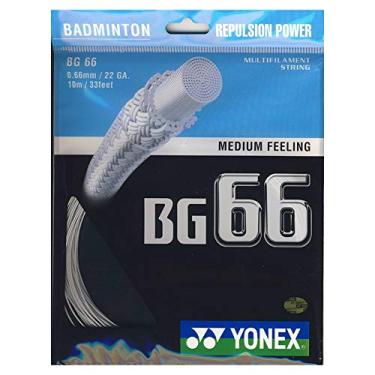 Imagem de YONEX BG 66 (.66) Conjunto de cordas de badminton (cinza prateado)