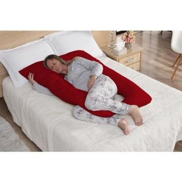 Imagem de Travesseiro de corpo para Gestante Gravida 1,20x60 micropercal 200 fio