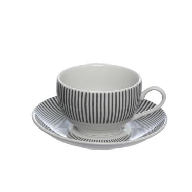 Imagem de Conjunto De Xícaras Para Chá Com Pires Em Porcelana Lisboa Com 12 Peças 160ml Haüskraft