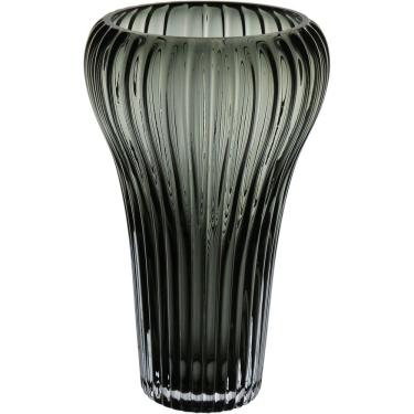 Imagem de Vaso Decorativo Enfeite Redondo Home&co Vidro 28x17x17cm Fume