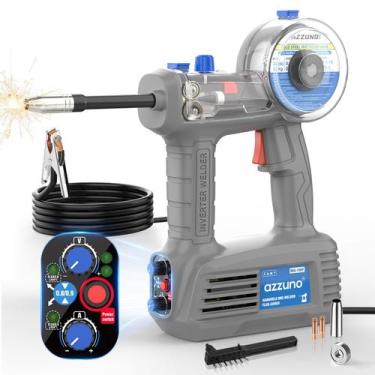 Imagem de Soldador MIG AZZUNO 100A sem gás 100V 110V 100Amp portátil