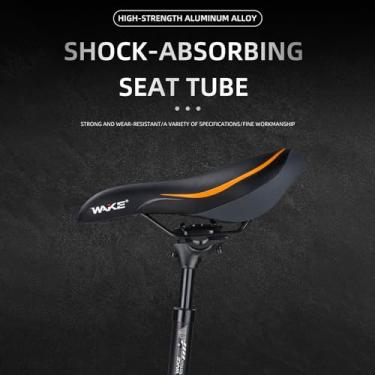 Imagem de Suspensão de Bicicleta assento pós -choque de mola absorvendo a confortável bicicleta de bicicleta de estrada de montanha 27.2x350mm com espaçadores