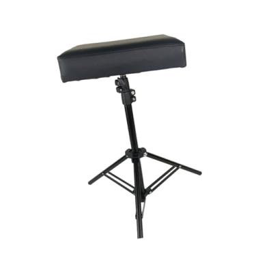 Imagem de KiBcsLic Apoio de braço para tatuagem com rotação de 180°, almofada espessada profissional, tripé antiderrapante, altura e inclinação ajustáveis ​​para estúdio