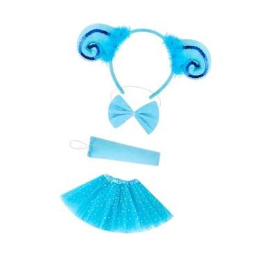 Imagem de Vaveren Conjunto de fantasia de cordeiro animal cosplay para festa à fantasia suprimentos para performance de palco, Azul