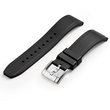 Imagem de Crafter Blue UX03 Pulseira de borracha de substituição para todos os relógios de 22 mm de largura, preta