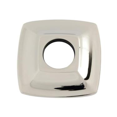 Imagem de Kingston Brass K110F6SQ Flange de braço de chuveiro quadrado arredondado Gehry, 6 cm (C) x 6 cm (L) x 9 cm (A), níquel polido