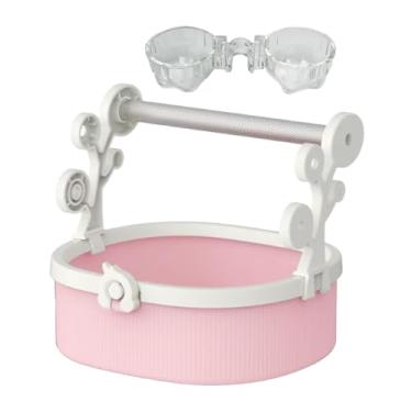 Imagem de Bothyi Suporte para pássaros, papagaios, playgrounds de exercícios, brinquedos portáteis de treinamento, papagaios, suportes para cocô, suporte para, Rosa