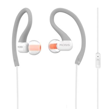 Imagem de Koss KSC32iGry Fones de ouvido esportivos intra-auriculares, microfone em linha, resistente ao suor, leve, cinza