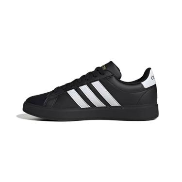 Imagem de adidas Grand Court 2.0 Tênis esportivo masculino, Preto/branco/dourado metálico, 44
