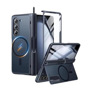 Imagem de Capa para Galaxy Z Fold5 com suporte integrado e protetor de tela fino e completo com suporte para S Pen (para Galaxy Z Fold5/2)