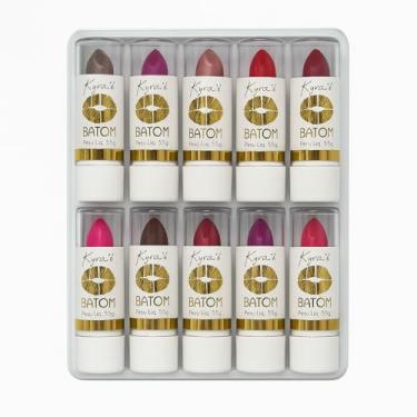 Imagem de Kit 10 Batons Cremosos Hidratação e Proteção Labial