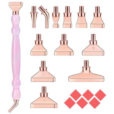 Imagem de Sttargxing Kit de canetas de pintura de arte de diamante 1/3 peças de canetas de arte de diamante 6/12 peças pontas de rosca de parafuso de metal 5D ferramentas de pintura de resina acessórios multi