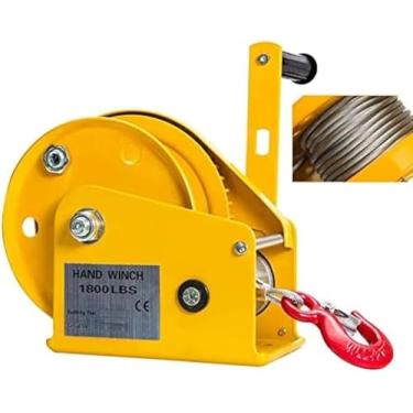 Imagem de Guincho De Manivela De Guincho Manual, Guincho De Reboque De Barco, Guincho Manual De 1200lbs/1800lbs Para Atv, Garagens, Jardinagem, Fazendas Ou Armazéns Que Levantam Cargas Pesadas, 20m, 1800lbs