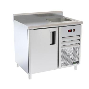 Imagem de Balcão Refrigerados Venâncio 100cm Linha Prime Inox Borda Espelhada co
