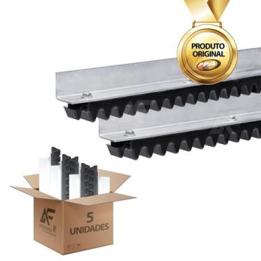 Imagem de Kit 5 Cremalheiras Para Portão Deslizantes Barras de 1m Ppa Garen Rcg