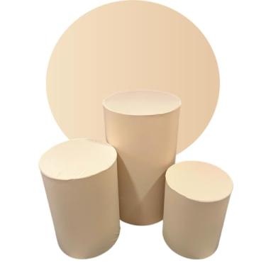 Imagem de kit Capa Trio de Cilindro + Painel 1,50m Decoração Festa - multicolorido Organização de Decoração para Festas(BEGE)