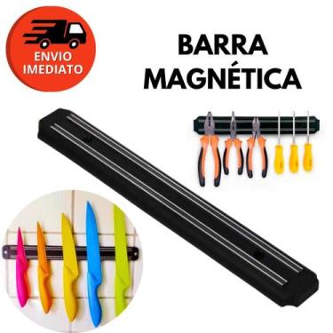 Imagem de Kit Barra Magnética Imã Suporte Utensílios Organizador Facas Tesoura F