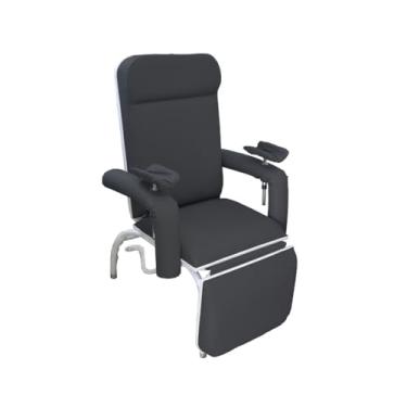 Imagem de Poltrona Hospitalar Luxo Para Coleta Reclinável Preta